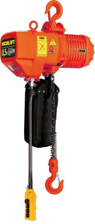 0.5t 6m chain hoist OCALIFT 005-01S 380V stationary on a hook