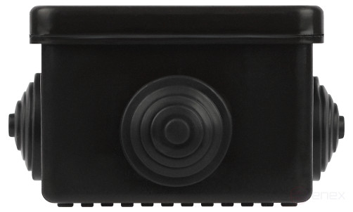 Soldering box ERA KOR-65-65-50- 4g-B open installation black 65x65x50mm with 4 vx hermetic drives. IP54