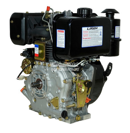 Двигатель Lifan Diesel 188FD, шлицевой вал 25мм, катушка 6 Ампер