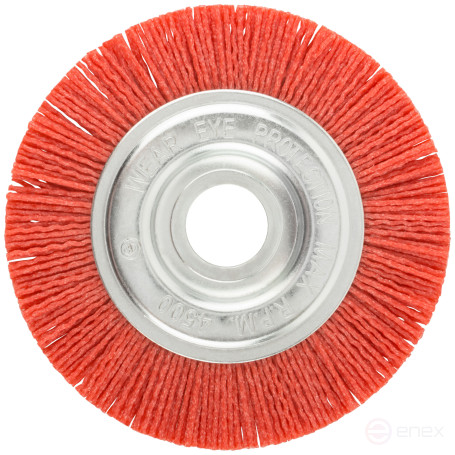 Корщетка-колесо нейлоновая, посадочный диаметр 22,2 мм, Профи 125 мм