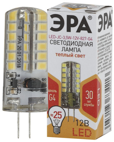 LED Lamp ERA STD LED JC-3.5W-12V-827-G4 3.5W Capsule Warm White Light G4