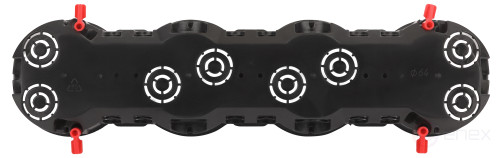 Коробка установочная ЭРА KUP-4-70-45 черная 4х местная 283х70х45мм для полых стен саморезы пластиковые лапки IP30