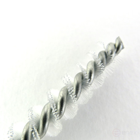 Nylon ruff D8, pile 0.25, fit M6 thread (14-263) brush for soft cleaning and cleaning of holes, channels, heat exchanger, tubes, hoses, equipment in furnace, chimney, boiler systems