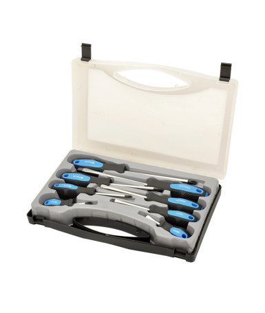 A set of screwdrivers in a CrV case