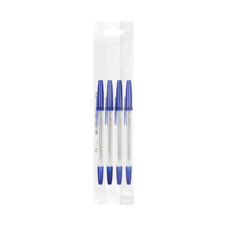 Set of ballpoint pens STAMM "Optima" 4 pcs., blue, 0.7mm, European weight