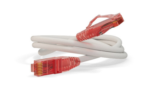 PC-LPM-UTP-RJ45-RJ45-C5e-1M-LSZH-WH Patch Cord U/UTP, Cat.5e (100% Fluke Component Tested), LSZH, 1M, white