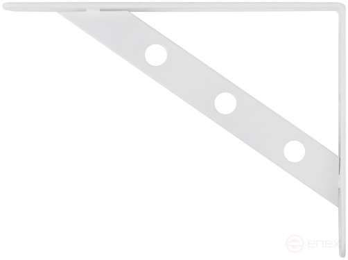 Corner bracket reinforced white 200x150 mm