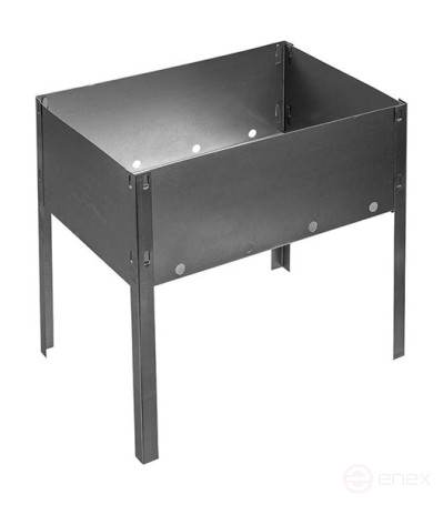 Barbecue briefcase on a leg, without skewers, in a box