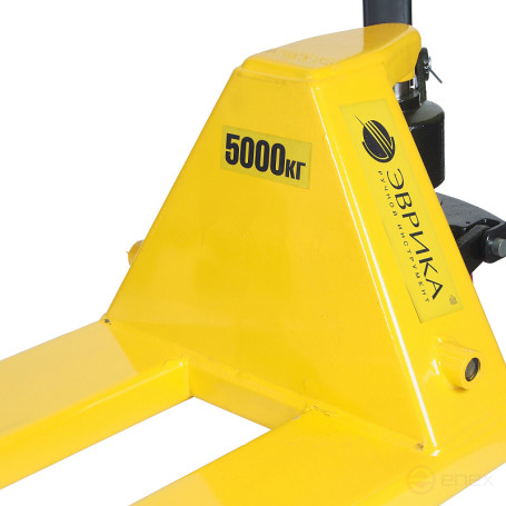 Тележка гидравлическая (рохля) ER-67005 ручная 5т (ручной спуск,длина вил 1200мм,колеса:полиуритан, min 85мм.max 200мм) ЭВРИКА /1 NEW