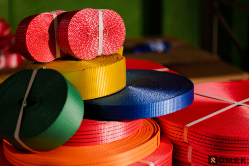 Belt tie tape 50 mm / 6000 DAN (red), 100m