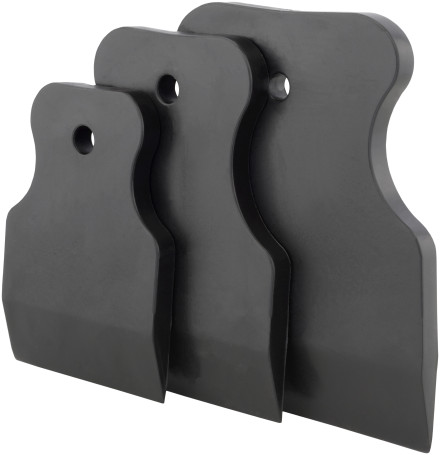 Set of rubber spatulas (60/80/100mm)(black) BERIL