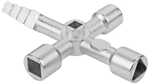 Ключ универсальный для электрошкафов 5-в-1, двусторонняя CrV бита PH2/SL7