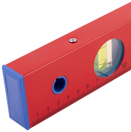 Уровень "Стандарт", 3 глазка, красный корпус, фрезерованная рабочая грань, шкала 1000 мм