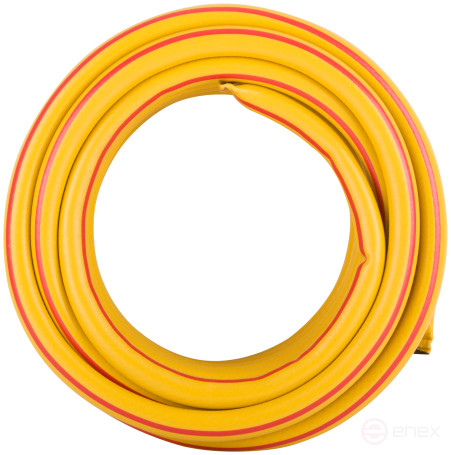Шланг поливочный трехслойный армированный, желтый 3/4" х 2,1 мм х 15 м