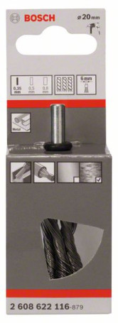 Brush brush with bundles of wavy steel wire, 19x0.35 mm 19 mm, 0.35 mm
