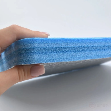 Tourist seat, 5-layer blue, with foil, moisture-proof, multi-layered, foam/karemat, camping seat, hiking/hiking trunk 350x240x25 mm