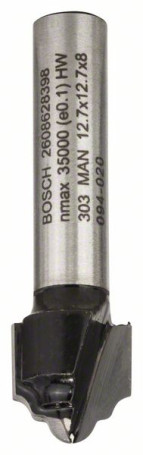 Профильная фреза H 8 mm, R1 2,4 mm, D 12,7 mm, L 12,4 mm, G 46 mm