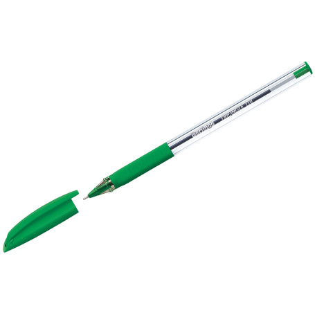 Berlingo "Triangle 110" green ballpoint pen, 0.7 mm, triangular, grip