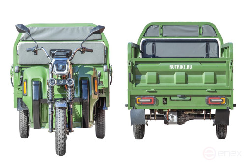Грузовой электротрицикл Rutrike Маяк 1600 60V1000W, темно-синий матовый