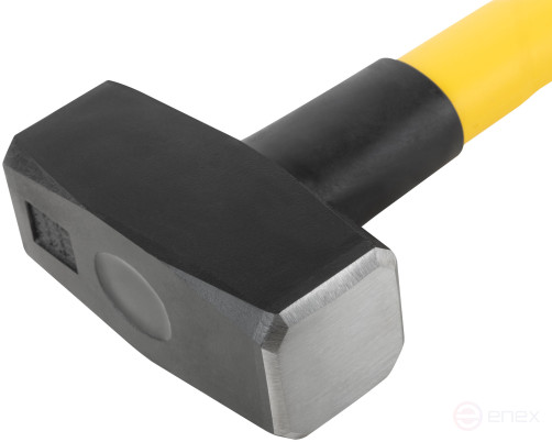 Forged sledgehammer, reinforced fiberglass handle 900 mm, 3 kg