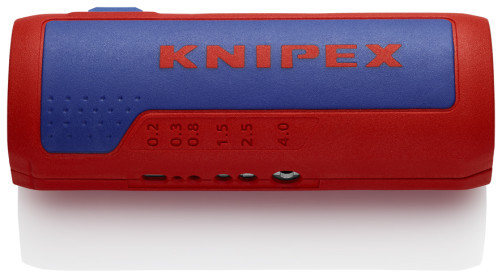 KNIPEX TwistCut pipe cutter stripper for corrugated pipe Ø 13 - 32 mm, stripping: 0.2 - 4 mm2, L-100 mm, holder