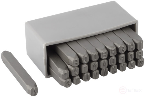 Набор клейм буквенных латиница 5мм (стальные) BERIL