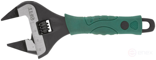 Adjustable key "Carat", CrV, sharpened narrow jaws, scale, magnified.gripper, rubberized.handle 150mm (34mm)