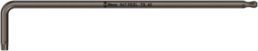 PKXL 967 TORX® l-shaped key, elongated, with a bowl, TX 40 x 224 mm