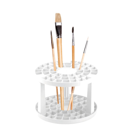 Подставка для кистей СТАММ, пластик., белая