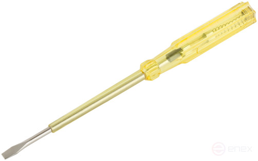 Indicator screwdriver, yellow handle 100 - 500V, 190 mm