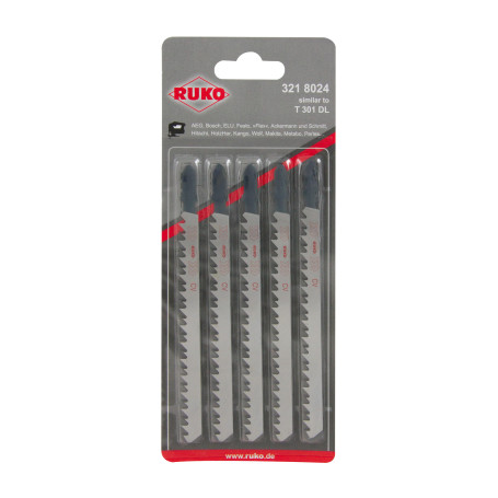 Пилки для электролобзиков RUKO 8024 HCS, 5 шт.