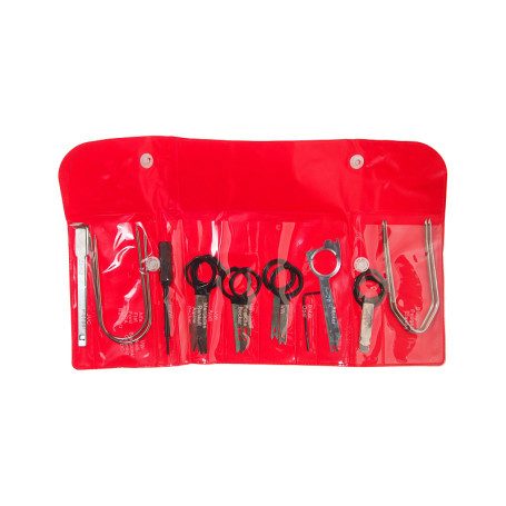 Набор инструмента ER-86122 для демонтажа авторадиоаппаратуры, 20 предметов, на планшете ЭВРИКА 1/12/72