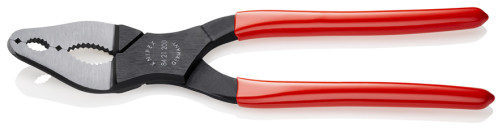 Car cone pliers, Ø 6/10 mm, head 20°, L-200 mm, narrow (head thickness 3.5 mm), for hard-to-reach places, black.