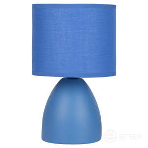7047-503 Rivoli Nadine 7047-503 Table Lamp 1* E14 40W ceramic Blue with Lampshade