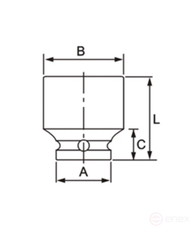 Головка торцевая 1/2" 29мм ударная L=42мм JTC