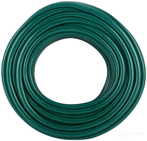 Шланг поливочный трехслойный армированный, зеленый 1/2" х 1,8 мм х 50 м