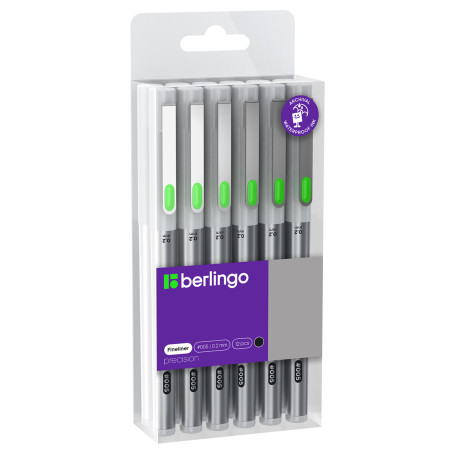 Ручка капиллярная Berlingo "Precision" черная, #005, 0,2 мм
