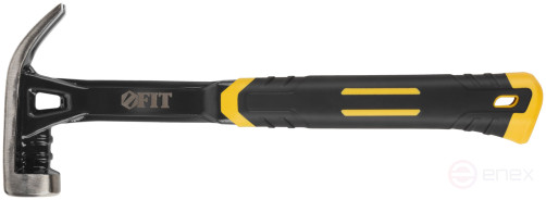 Молоток-гвоздодер, цельнометаллический Профи, 450 гр., вытягивание гвоздей