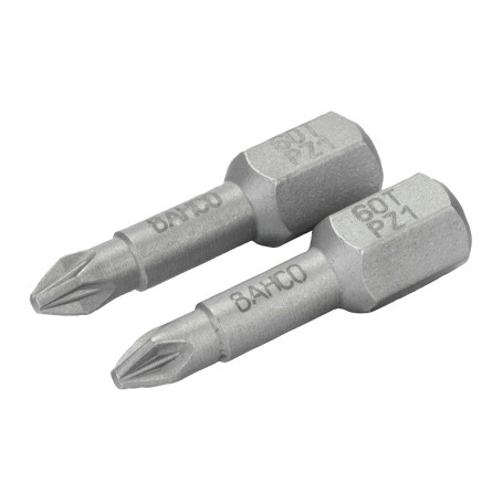 1/4" Bits for Pozidriv screws, 25 mm