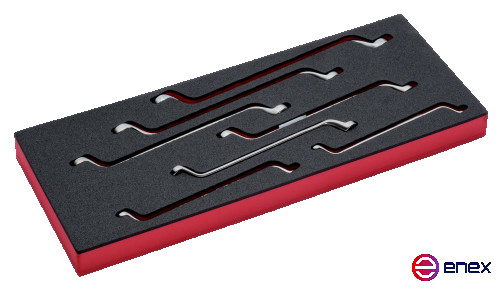 Fit&Go Набор накидных изогнутых гаечных ключей в ложементе, 7 шт