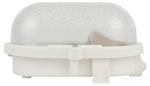 Lamp ERA NBP 01-60-012 with rim Euro plastic / glass IP53 E27 max 60W 185x120x110 oval white