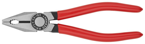 Pliers comb., cut: provol. cf. Ø 3.4 mm, solid. Ø 2.2 mm, cable Ø 12 mm (16 mm2), L-180 mm, black, 1-k handles