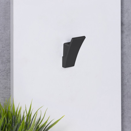 Крючок меб. однорожковый мет. SLASH черный матовый AKS