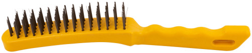 Steel handle, yellow plastic handle, 275 mm, 4-row