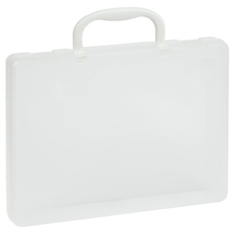 Briefcase 1 compartment STAMM, A4, 275*365*50mm, snap-on, transparent
