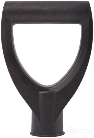 The handle for the shovels is plastic, the landing diameter is 38 mm