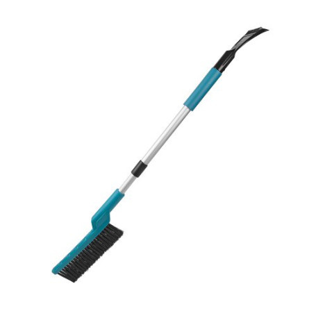 Telescopic scraper brush for removing snow and ice with a soft handle 87-117 cm