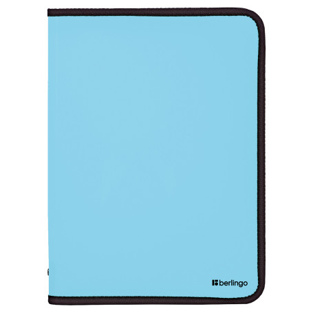Berlingo "Instinct" A4 zip folder, 500 microns, aquamarine