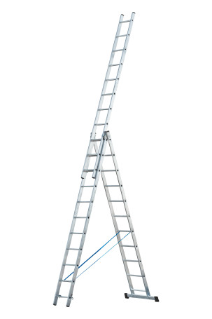 Three-section aluminum ladder, 3 sections of 11 steps AL 3x11 P70