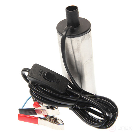 Насос для перекачки топлива ER-87202 (12V, 60W, 6.4A, 30л/мин, Ø51мм, Ø выходного отв. 19мм) ЭВРИКА /1/20